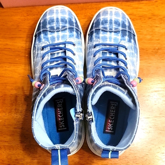 Skechers Blue Tie-Dye High-Top Sneakers - Picture 5 of 6